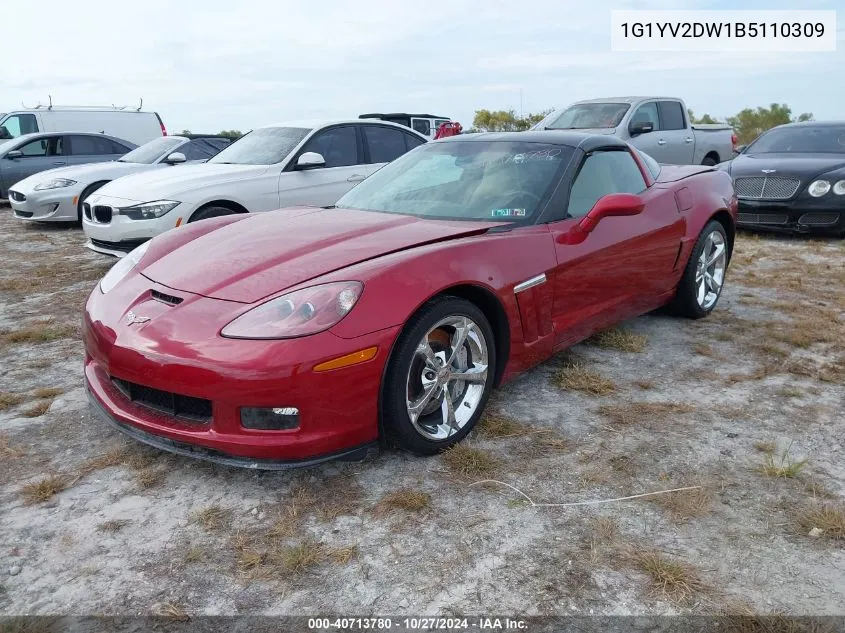 2011 Chevrolet Corvette Grand Sport VIN: 1G1YV2DW1B5110309 Lot: 40713780