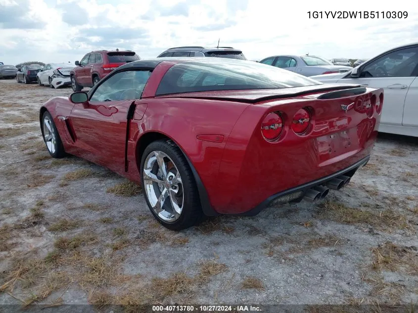 2011 Chevrolet Corvette Grand Sport VIN: 1G1YV2DW1B5110309 Lot: 40713780