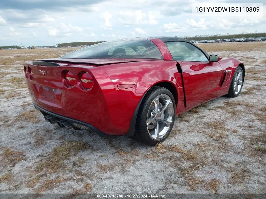 2011 Chevrolet Corvette Grand Sport VIN: 1G1YV2DW1B5110309 Lot: 40713780