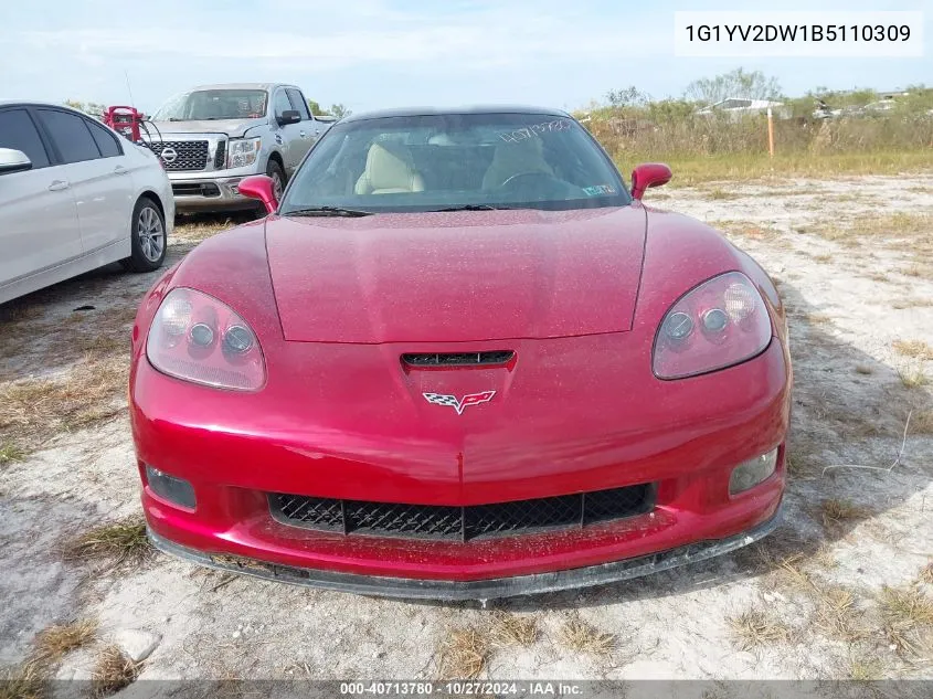 2011 Chevrolet Corvette Grand Sport VIN: 1G1YV2DW1B5110309 Lot: 40713780