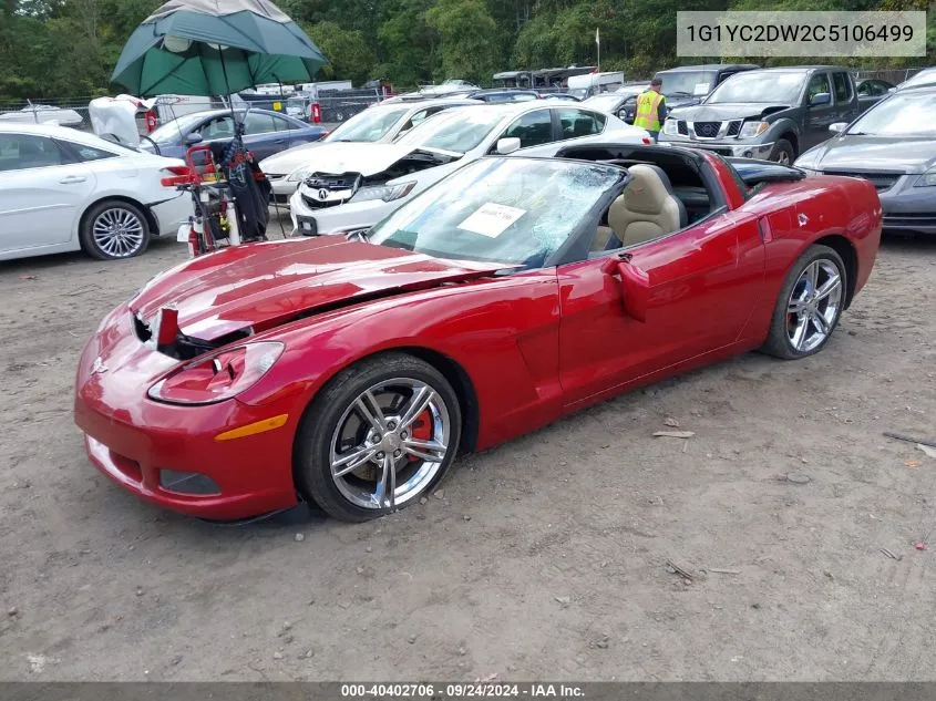 2012 Chevrolet Corvette VIN: 1G1YC2DW2C5106499 Lot: 40402706