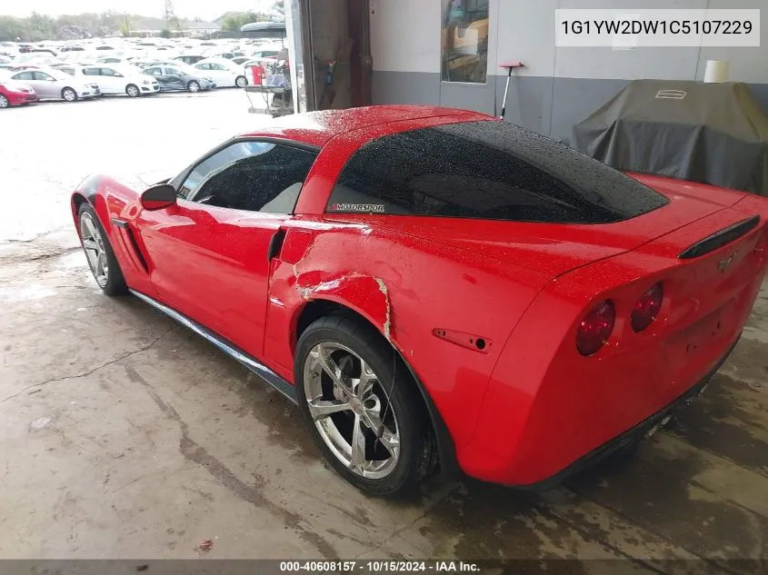 2012 Chevrolet Corvette Grand Sport VIN: 1G1YW2DW1C5107229 Lot: 40608157