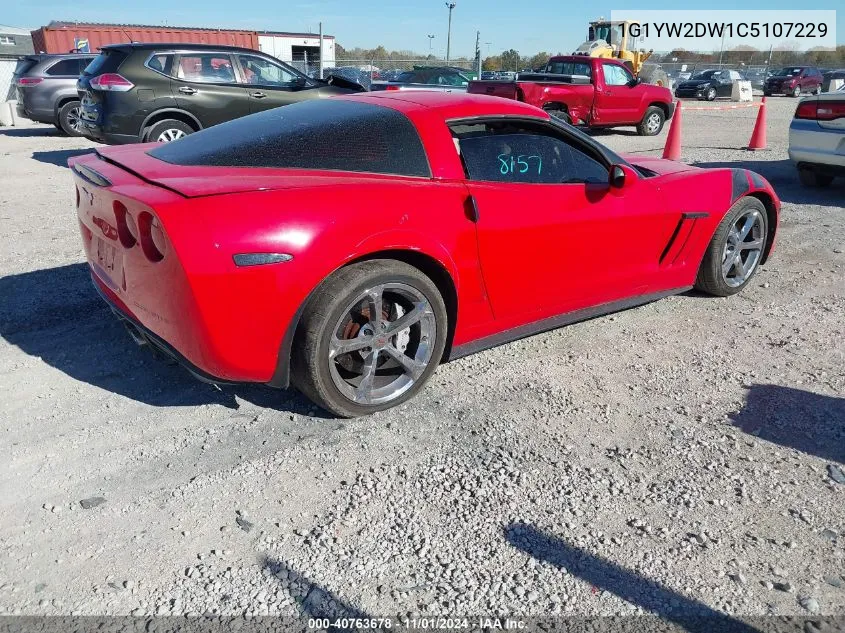 2012 Chevrolet Corvette Grand Sport VIN: 1G1YW2DW1C5107229 Lot: 40763678