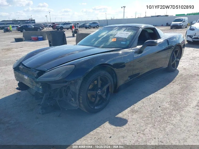 1G1YF2DW7D5102893 2013 Chevrolet Corvette