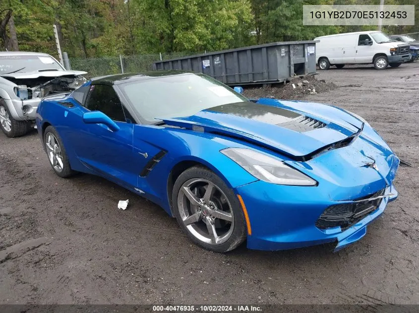 2014 Chevrolet Corvette Stingray VIN: 1G1YB2D70E5132453 Lot: 40476935