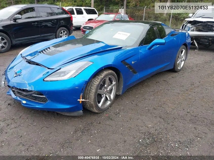 2014 Chevrolet Corvette Stingray VIN: 1G1YB2D70E5132453 Lot: 40476935