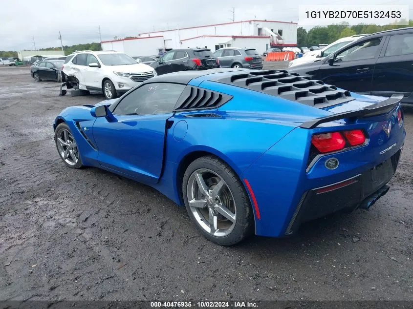 2014 Chevrolet Corvette Stingray VIN: 1G1YB2D70E5132453 Lot: 40476935