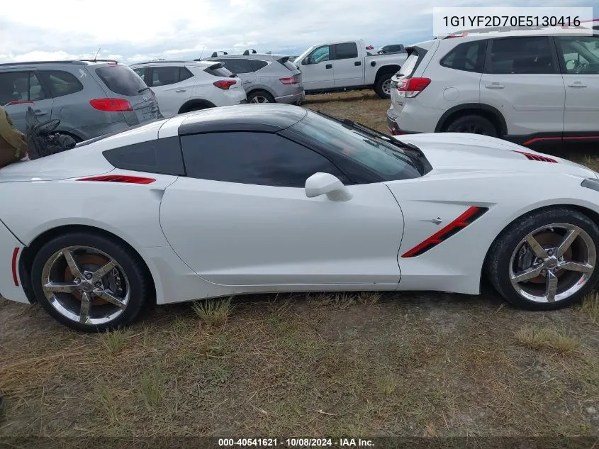 2014 Chevrolet Corvette Stingray VIN: 1G1YF2D70E5130416 Lot: 40541621