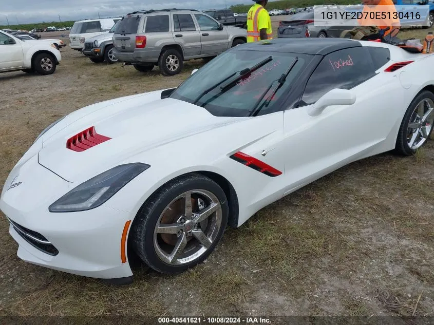 2014 Chevrolet Corvette Stingray VIN: 1G1YF2D70E5130416 Lot: 40541621