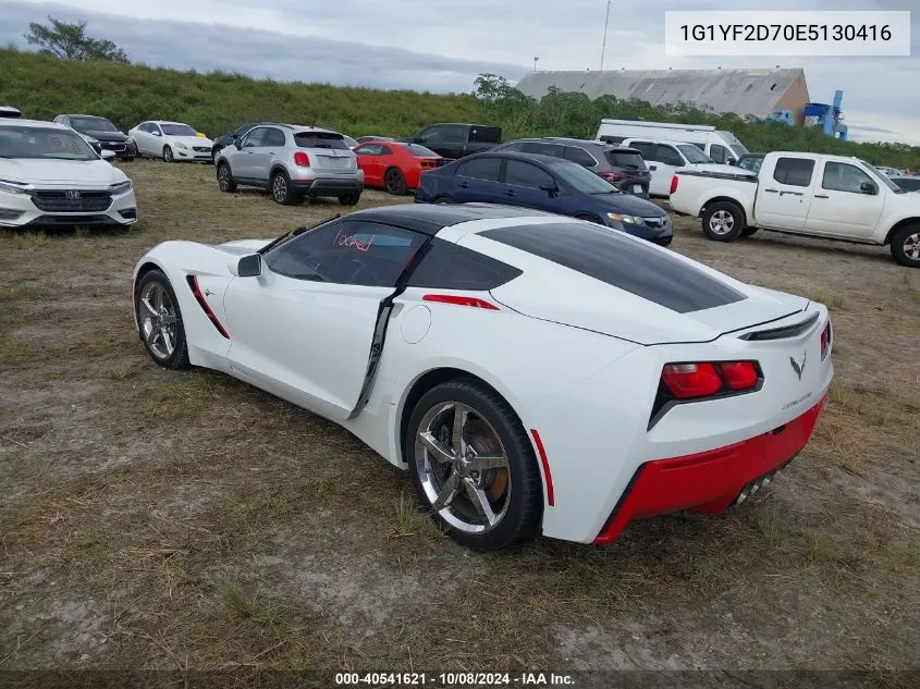 2014 Chevrolet Corvette Stingray VIN: 1G1YF2D70E5130416 Lot: 40541621