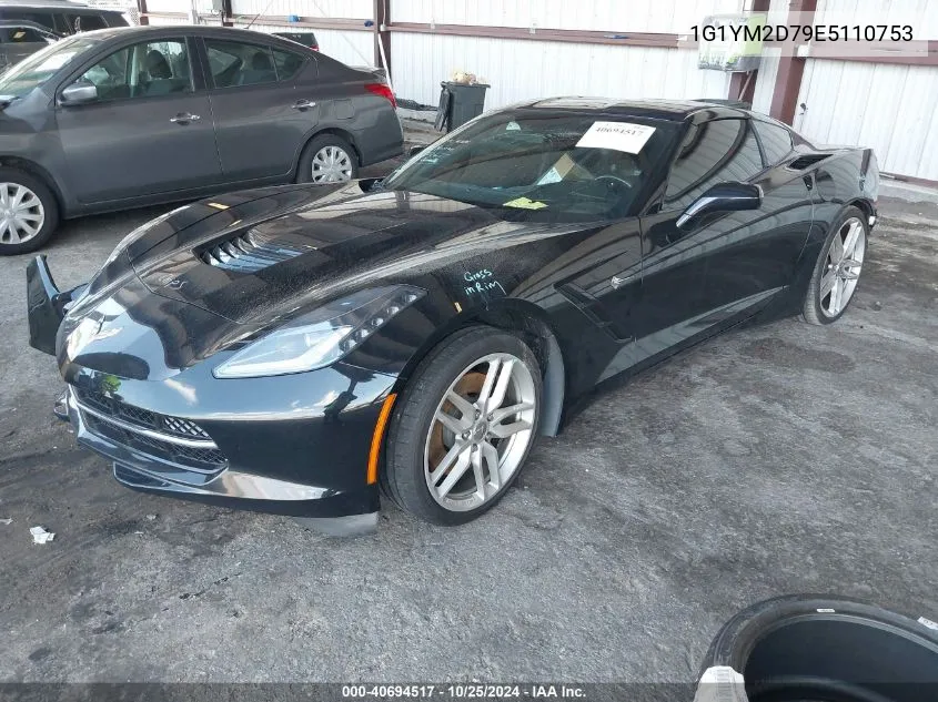 2014 Chevrolet Corvette Stingray Z51 VIN: 1G1YM2D79E5110753 Lot: 40694517