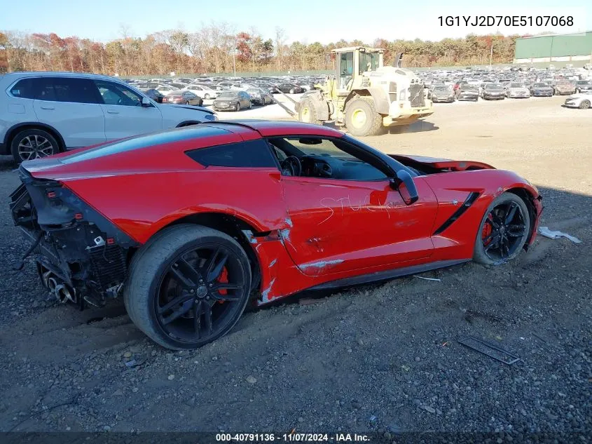 2014 Chevrolet Corvette Stingray Z51 VIN: 1G1YJ2D70E5107068 Lot: 40791136