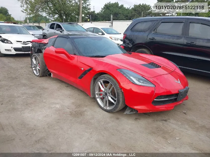 2015 Chevrolet Corvette VIN: 1G1YD2D78F5122118 Lot: 12091507