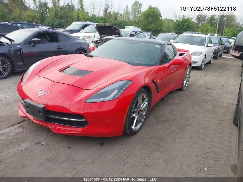 2015 Chevrolet Corvette VIN: 1G1YD2D78F5122118 Lot: 12091507