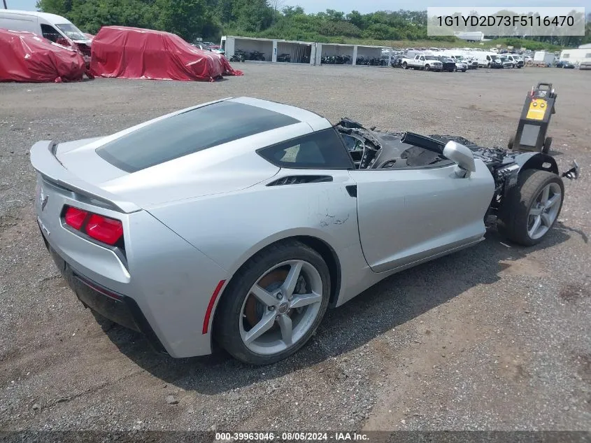 2015 Chevrolet Corvette Stingray VIN: 1G1YD2D73F5116470 Lot: 39963046