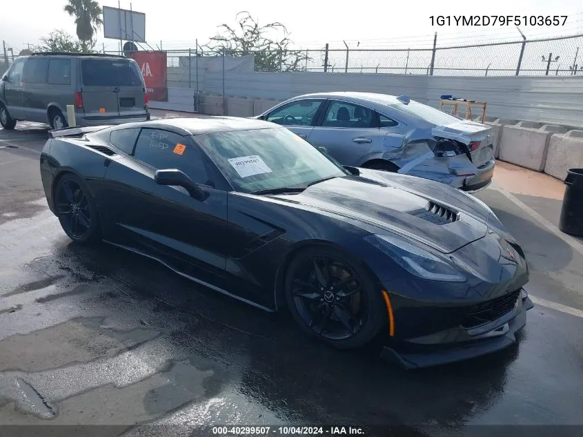 2015 Chevrolet Corvette Stingray Z51 VIN: 1G1YM2D79F5103657 Lot: 40299507