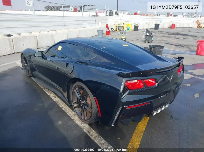 2015 Chevrolet Corvette Stingray Z51 VIN: 1G1YM2D79F5103657 Lot: 40299507