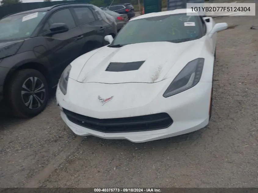 2015 Chevrolet Corvette Stingray 1Lt VIN: 1G1YB2D77F5124304 Lot: 40375773