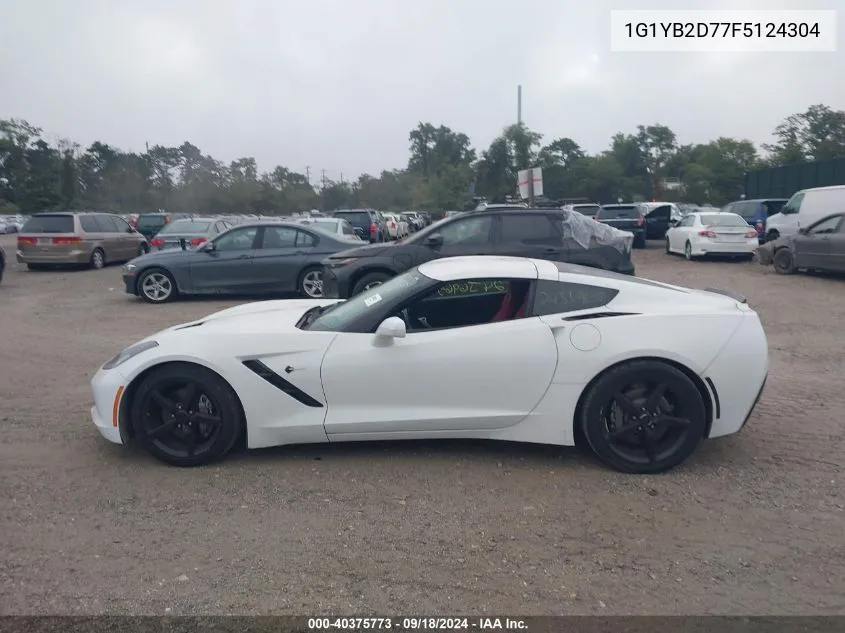 2015 Chevrolet Corvette Stingray 1Lt VIN: 1G1YB2D77F5124304 Lot: 40375773