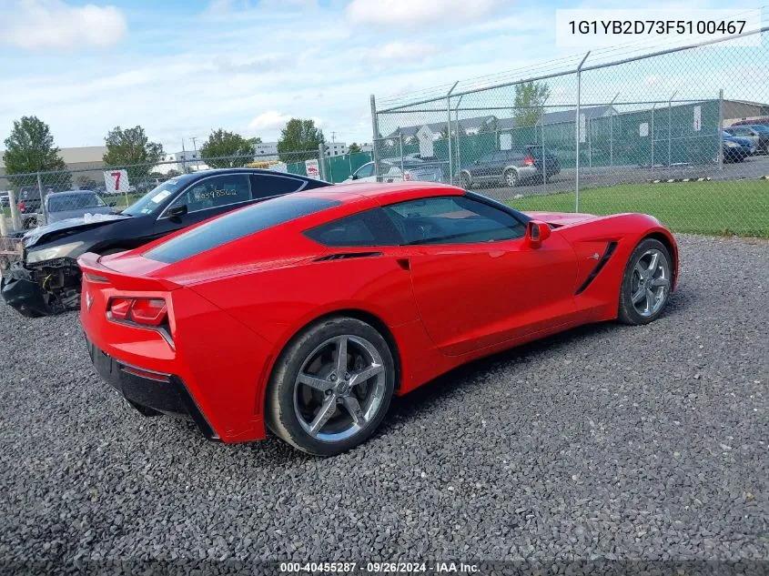 1G1YB2D73F5100467 2015 Chevrolet Corvette Stingray