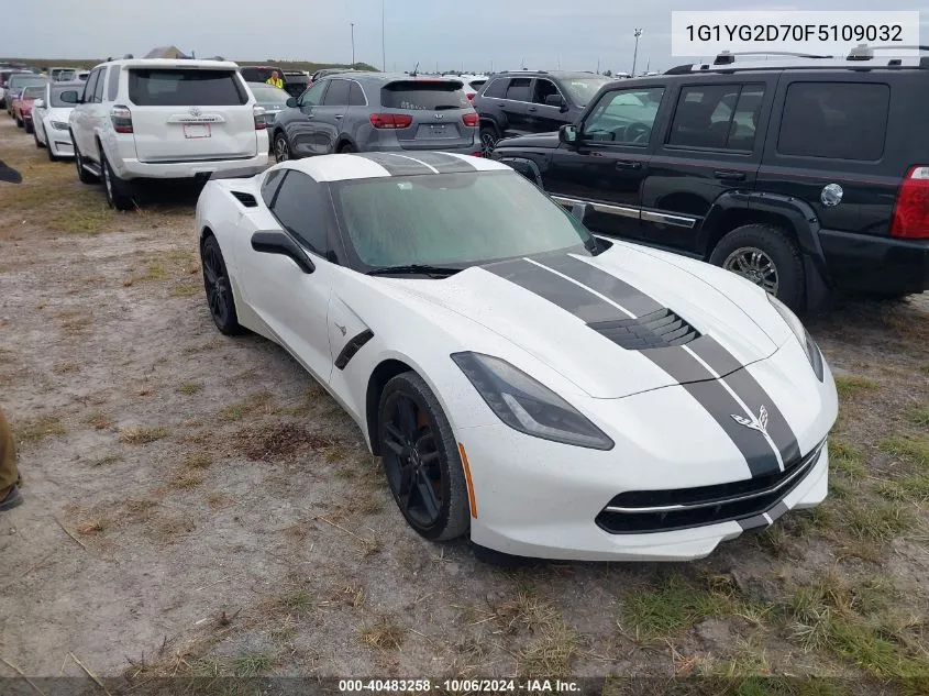 2015 Chevrolet Corvette Stingray Z51 VIN: 1G1YG2D70F5109032 Lot: 40483258