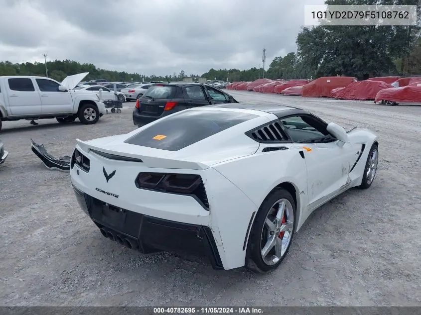 2015 Chevrolet Corvette Stingray VIN: 1G1YD2D79F5108762 Lot: 40782695