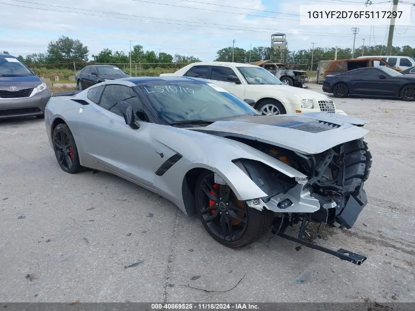 2015 Chevrolet Corvette Stingray VIN: 1G1YF2D76F5117297 Lot: 40869525