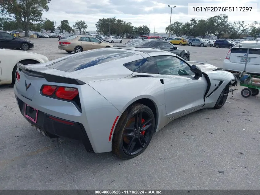 2015 Chevrolet Corvette Stingray VIN: 1G1YF2D76F5117297 Lot: 40869525