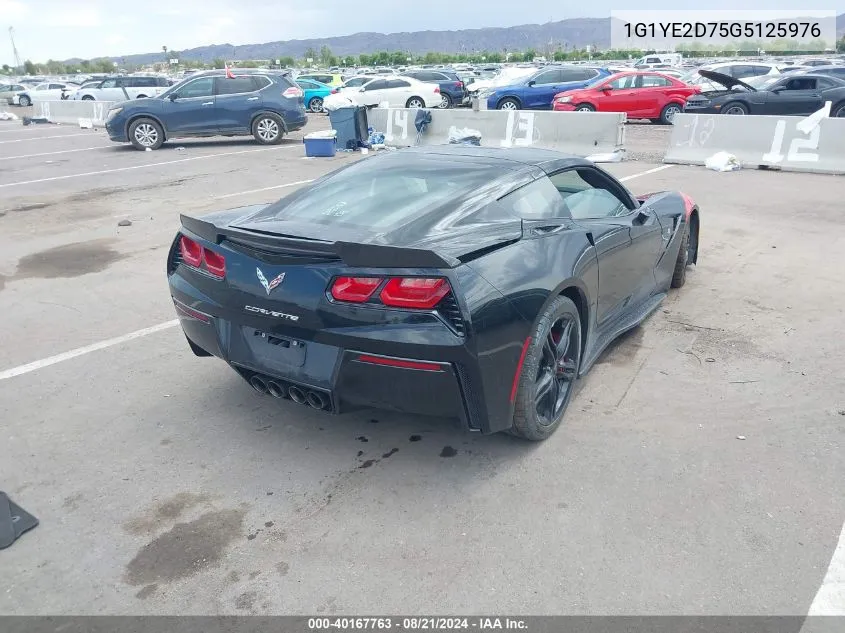 2016 Chevrolet Corvette Stingray VIN: 1G1YE2D75G5125976 Lot: 40167763