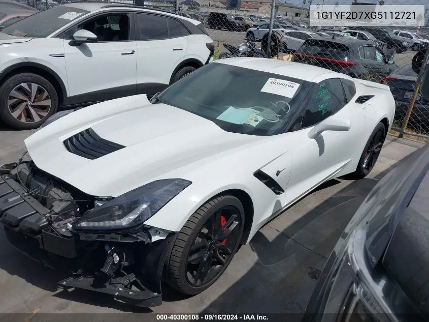 1G1YF2D7XG5112721 2016 Chevrolet Corvette Stingray