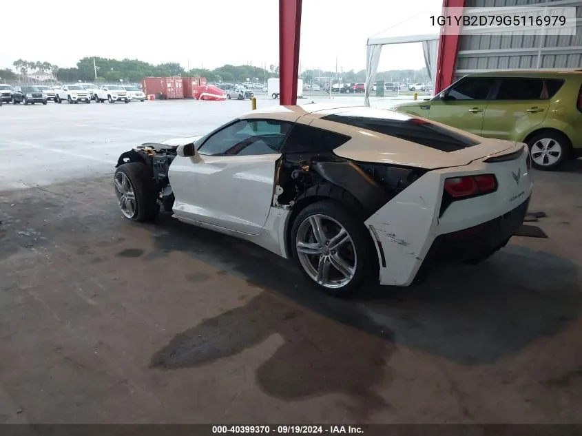 2016 Chevrolet Corvette Stingray VIN: 1G1YB2D79G5116979 Lot: 40399370