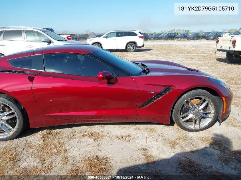 2016 Chevrolet Corvette Stingray Z51 VIN: 1G1YK2D79G5105710 Lot: 40536321