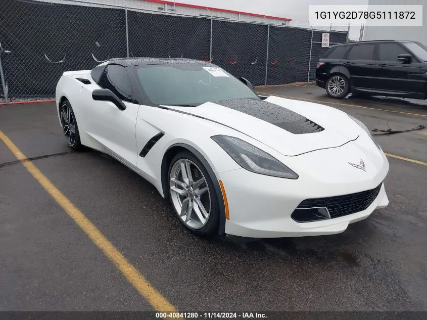 1G1YG2D78G5111872 2016 Chevrolet Corvette Stingray Z51