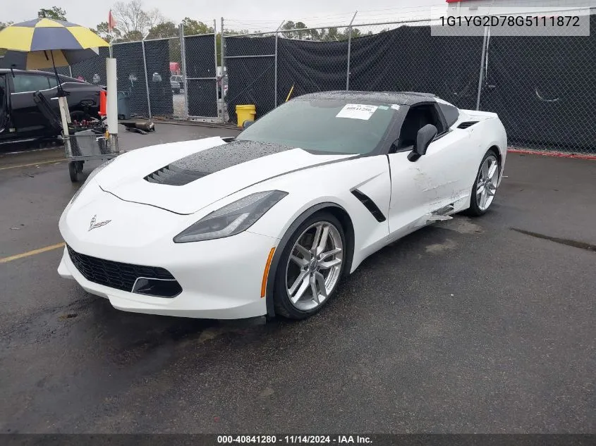 1G1YG2D78G5111872 2016 Chevrolet Corvette Stingray Z51