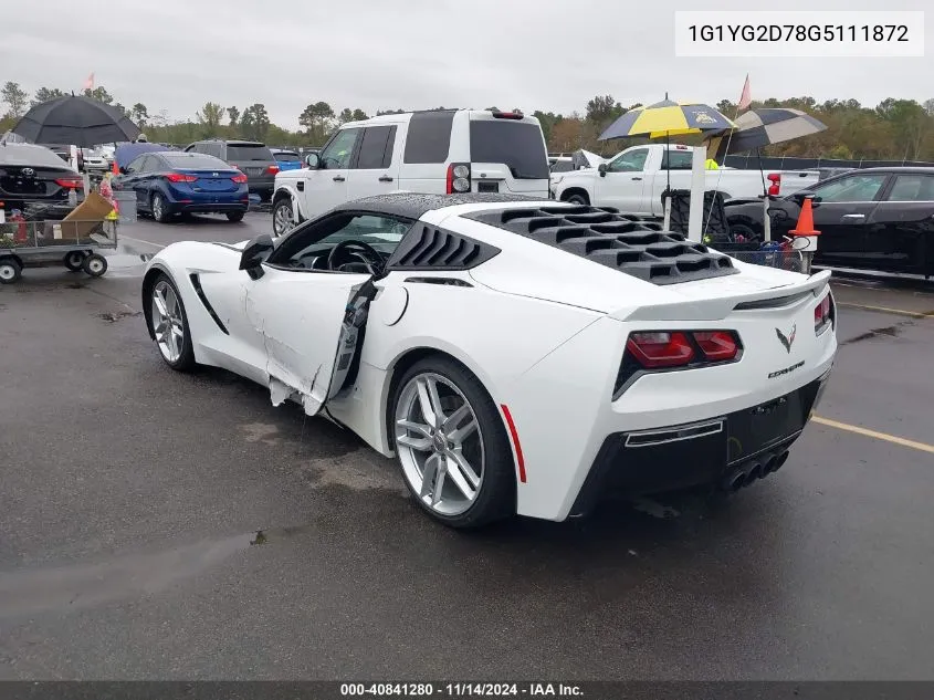 1G1YG2D78G5111872 2016 Chevrolet Corvette Stingray Z51