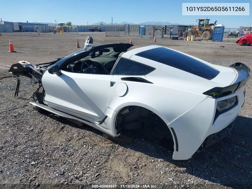 2016 Chevrolet Corvette Z06 VIN: 1G1YS2D65G5611266 Lot: 40869657