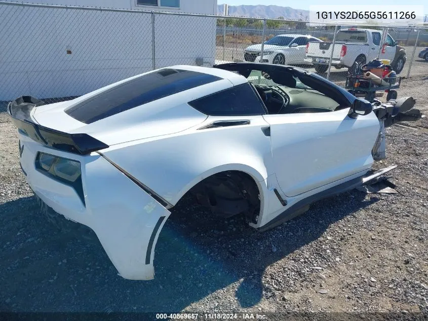 2016 Chevrolet Corvette Z06 VIN: 1G1YS2D65G5611266 Lot: 40869657