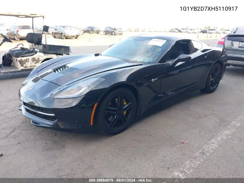 1G1YB2D7XH5110917 2017 Chevrolet Corvette Stingray