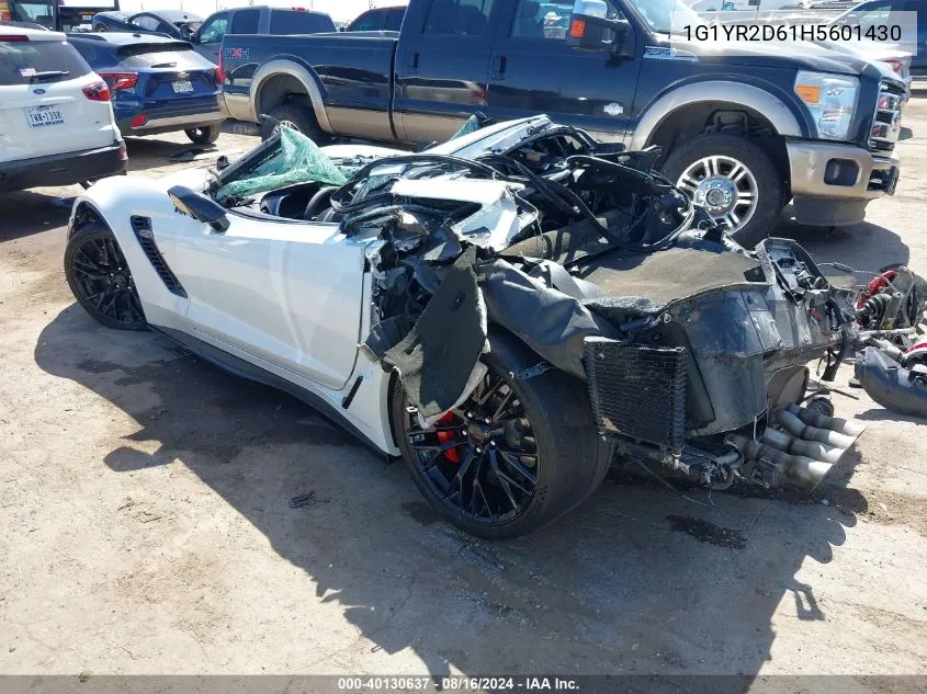 2017 Chevrolet Corvette Z06 VIN: 1G1YR2D61H5601430 Lot: 40130637