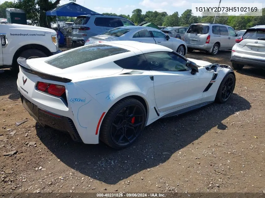 2017 Chevrolet Corvette Grand Sport VIN: 1G1YY2D73H5102169 Lot: 40231826