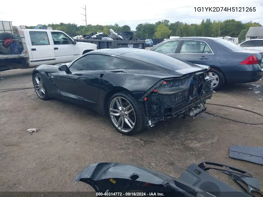 2017 Chevrolet Corvette Stingray Z51 VIN: 1G1YK2D74H5121265 Lot: 40314772