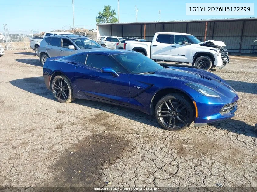 1G1YH2D76H5122299 2017 Chevrolet Corvette Stingray Z51 1Lt