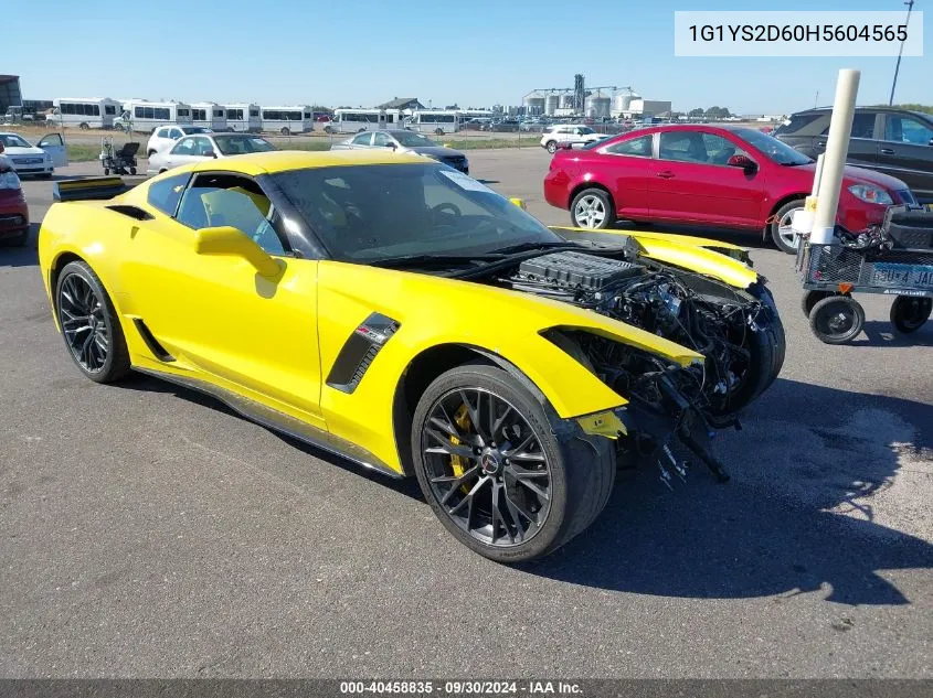 2017 Chevrolet Corvette Z06 2Lz VIN: 1G1YS2D60H5604565 Lot: 40458835