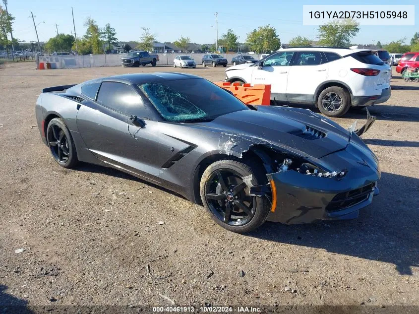 2017 Chevrolet Corvette Stingray VIN: 1G1YA2D73H5105948 Lot: 40461913