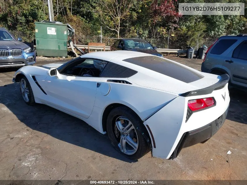 2017 Chevrolet Corvette Stingray VIN: 1G1YB2D76H5109277 Lot: 40693472