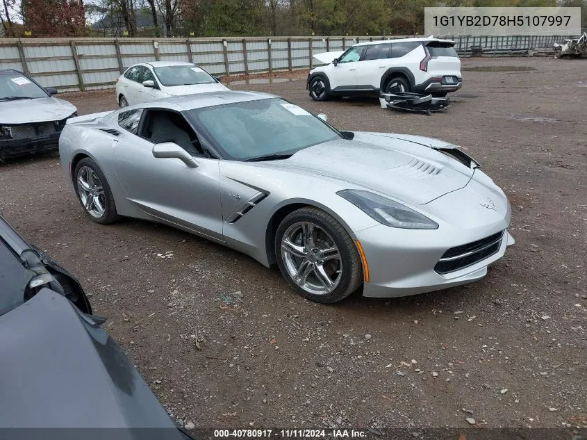 2017 Chevrolet Corvette Stingray VIN: 1G1YB2D78H5107997 Lot: 40780917