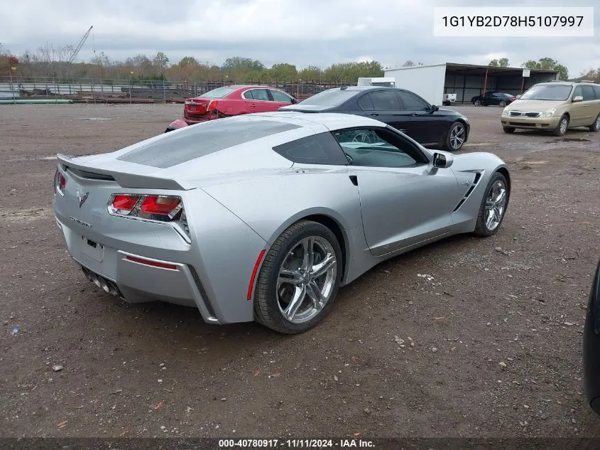 2017 Chevrolet Corvette Stingray VIN: 1G1YB2D78H5107997 Lot: 40780917