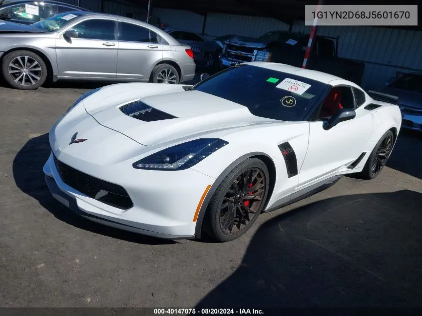 2018 Chevrolet Corvette Z06 VIN: 1G1YN2D68J5601670 Lot: 40147075