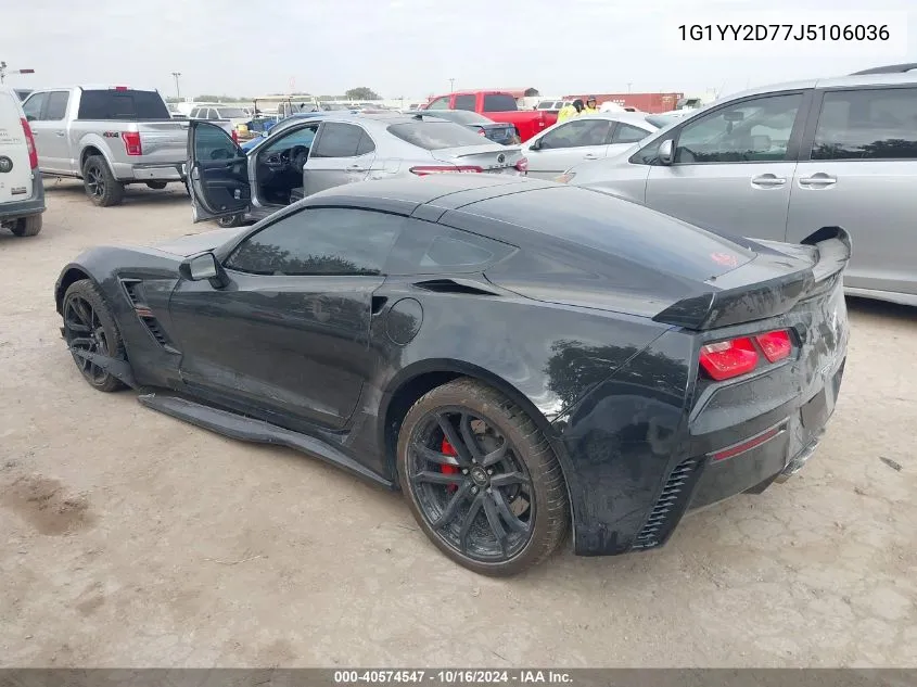 2018 Chevrolet Corvette Grand Sport VIN: 1G1YY2D77J5106036 Lot: 40574547