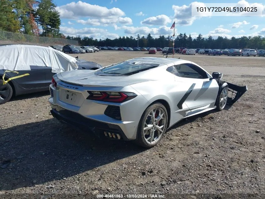 2020 Chevrolet Corvette Stingray Rwd 2Lt VIN: 1G1Y72D49L5104025 Lot: 40461863